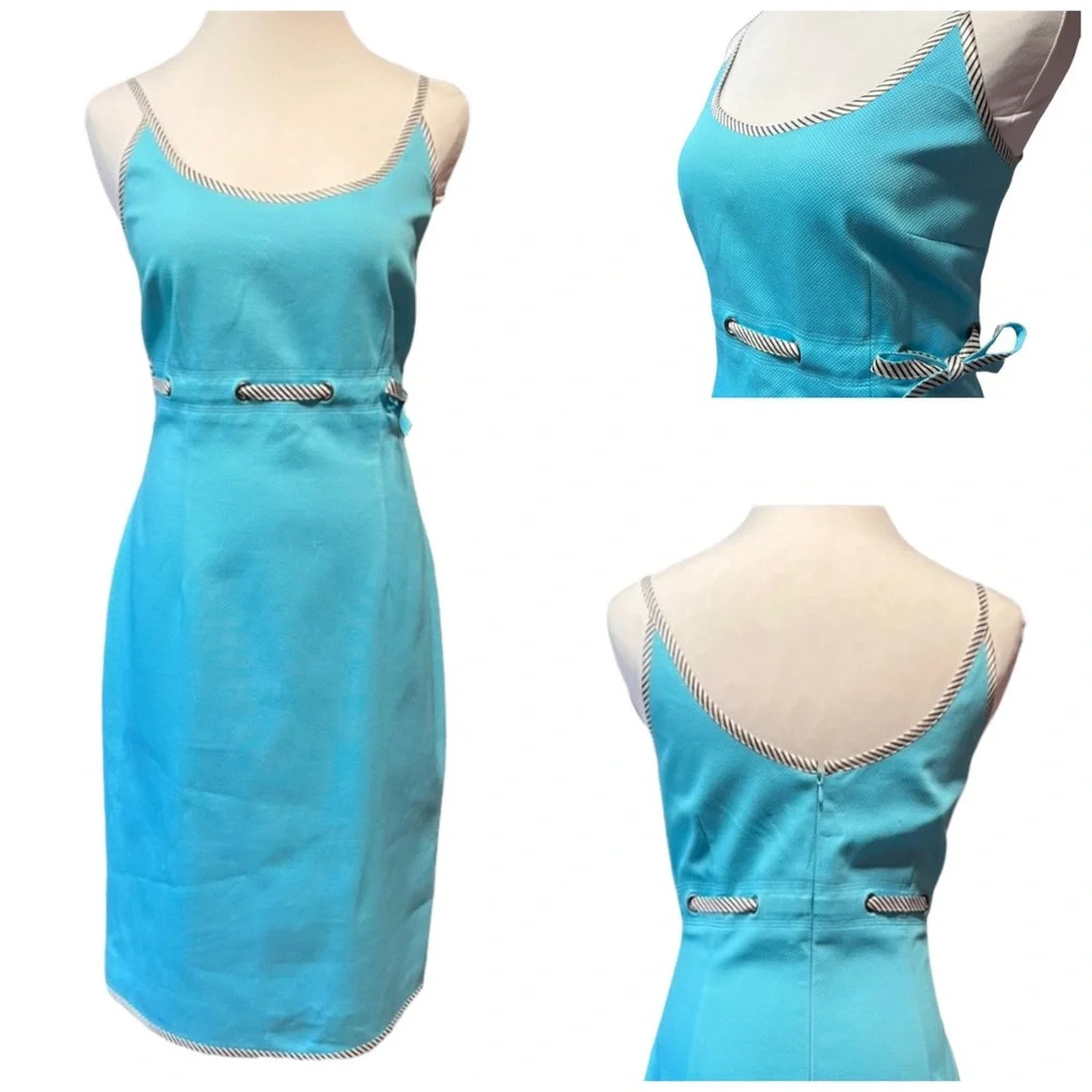 Donna Morgan Aqua Fitted Sheath Dress - Picture 2 of 7
